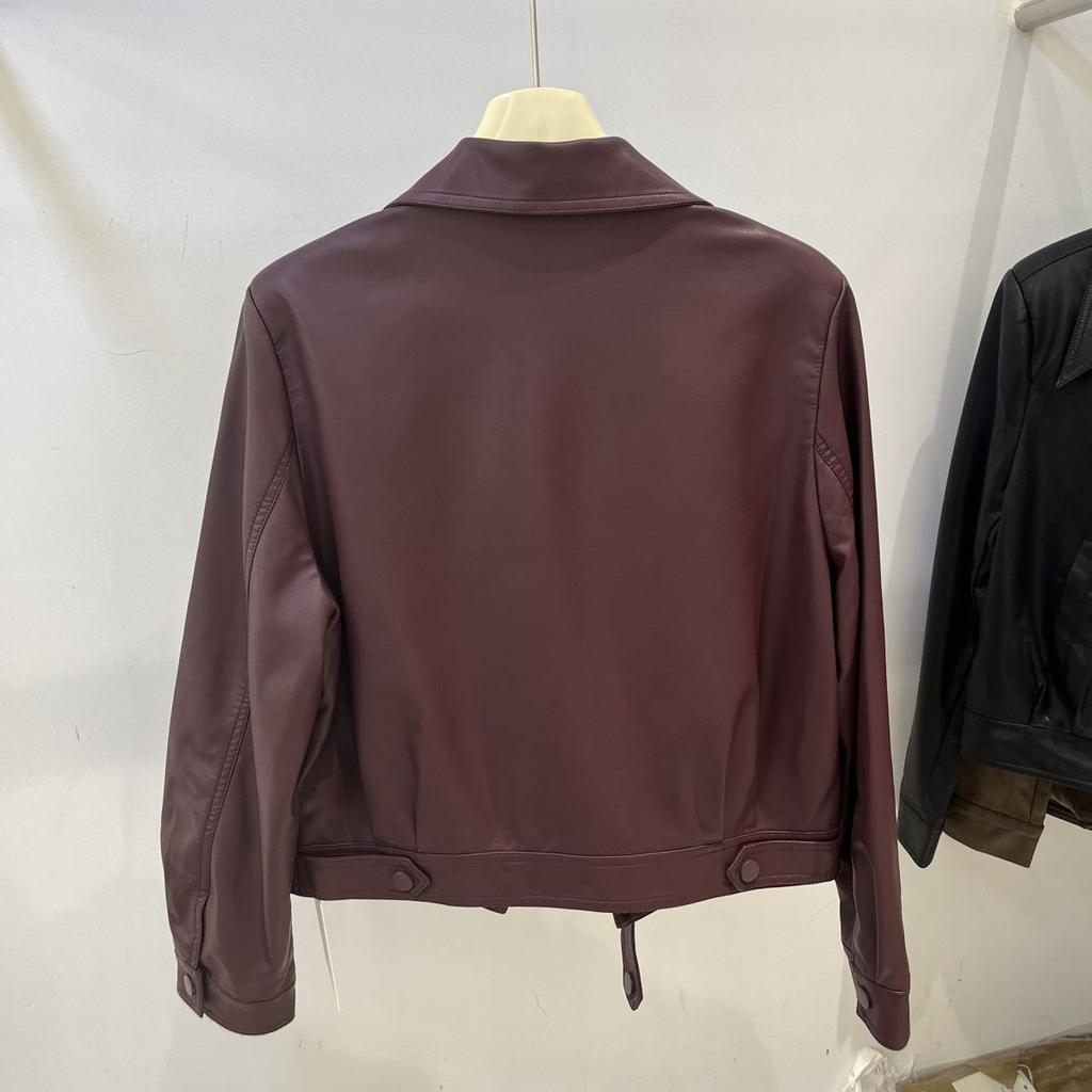 Шикарная и модная байкерская куртка из искусственной кожи - короткая осенняя верхняя одежда для женщин