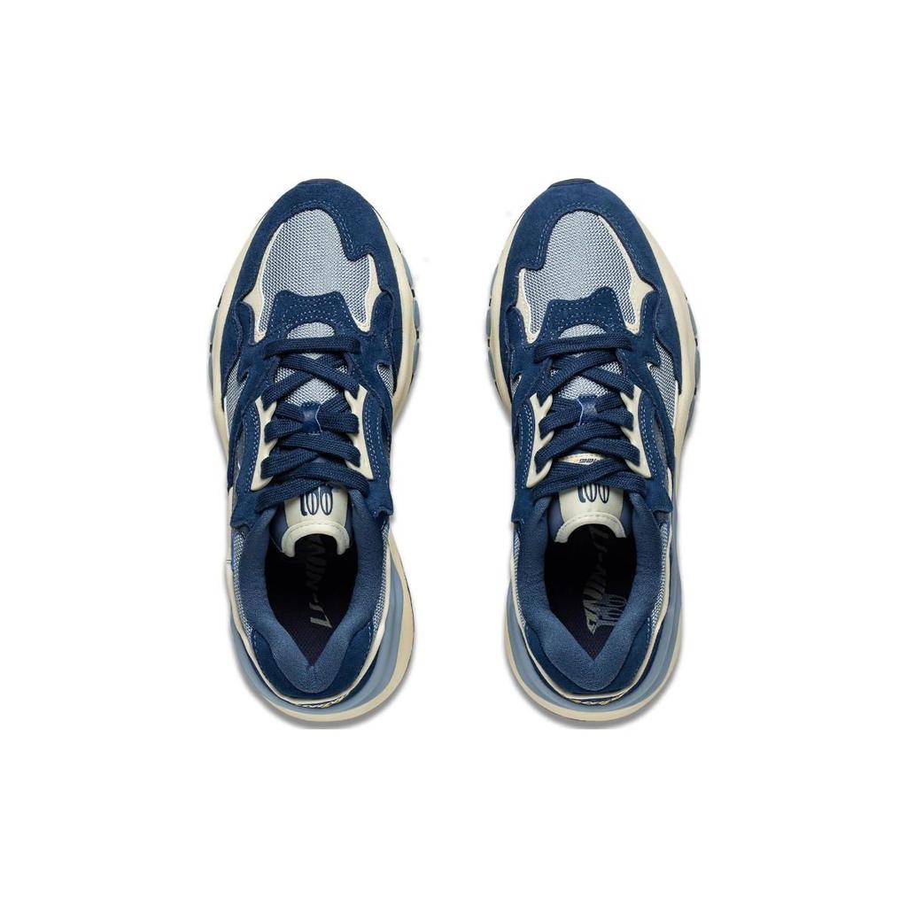 Li Ning 001 Mountain And Sea Non-Slip Wear-Resistant Low-Top Casual Shoes Men Casual Shoes Blue Gray AZGT007-3