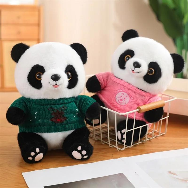 Новейшая плюшевая игрушка-свитер Панда Детская игрушка Украшение для дома Милая игрушка-панда Подарки для девочек Мягкие игрушки Кукла-панда Рабочий компаньон