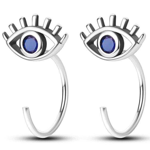 Классические серьги 2023, стерлинговое серебро 925 пробы, разноцветные серьги-кольца с цирконием для женщин, дня рождения, свадьбы, помолвки, мужские подарочные ювелирные изделия