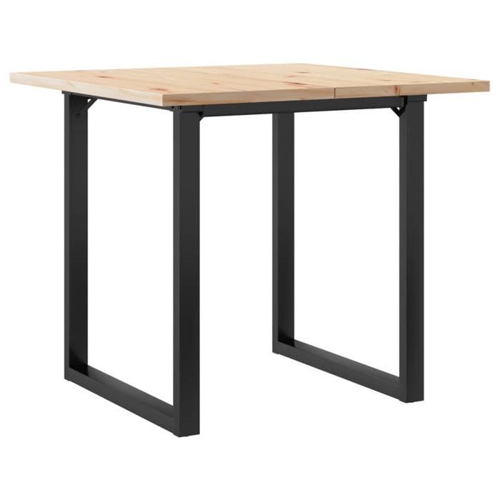 VidaXL Table à Manger Cadre en O, Table à Dîner, Table de Repas Cuisine Restaurant Intérieur, 80x80x75,5cm Bois de Pin 3282739