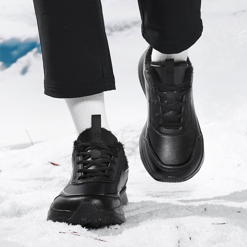 Мужские зимние ботинки большого размера из бархата и хлопка с утеплителем для снега