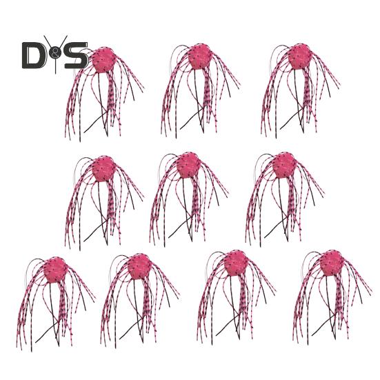 10 шт. 1,4 см/4 г мягкие приманки в форме кубиков с юбкой, медленно тонущие цветные искусственные приманки из ПВХ для ловли пресноводного соленого окуня, сома, рыболовные принадлежности