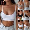 L-2XL Women Bra Vest Crop Bralette Fashion Spaghetti Strap Sleeveless Sling Vest T Shirt Plus Size