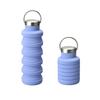 Folding Silica Gel Cup Retractable Silicone Cup for Water Sports Travel Portable Water Bottle Belt Handle Sports Outdoor Drinking Glass