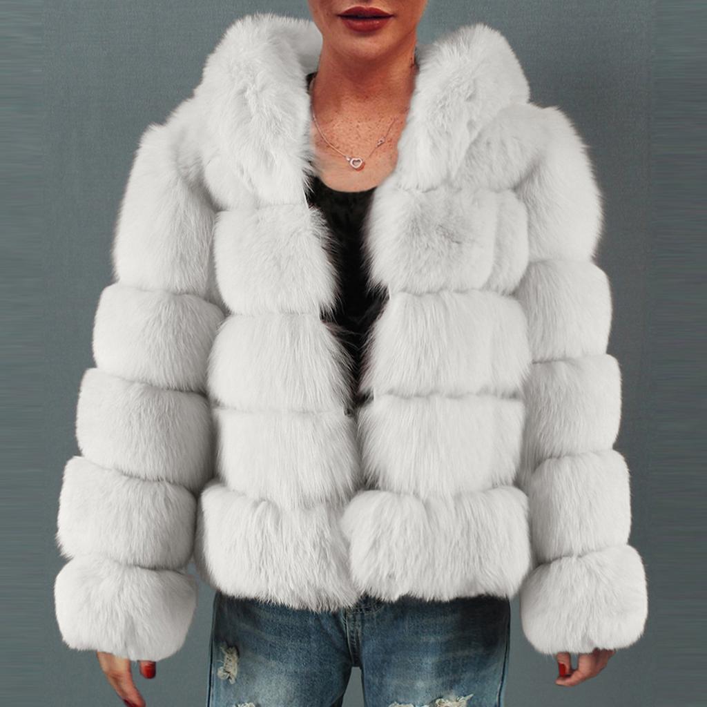 Женское модное повседневное пальто из искусственной шерсти