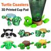Turtle Coaster 3D Printed Coffee Mug Drinks Holder Tableware for Home Decorative Funny Jumping Tortoise Pops Up Cup