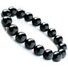 And Onyx and Black Agate Natural Stone Power Stone Inner 21cm Men's Women's Bracelet, 12mm, Circumference Approx.