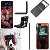 Чехол для телефона Chainsaw Man Yoshida для Samsung Z Flip 7 6 5G Galaxy Z Flip4 Z Flip5 Z Flip3 Черный Жесткий ПК Корпус Защитный Co