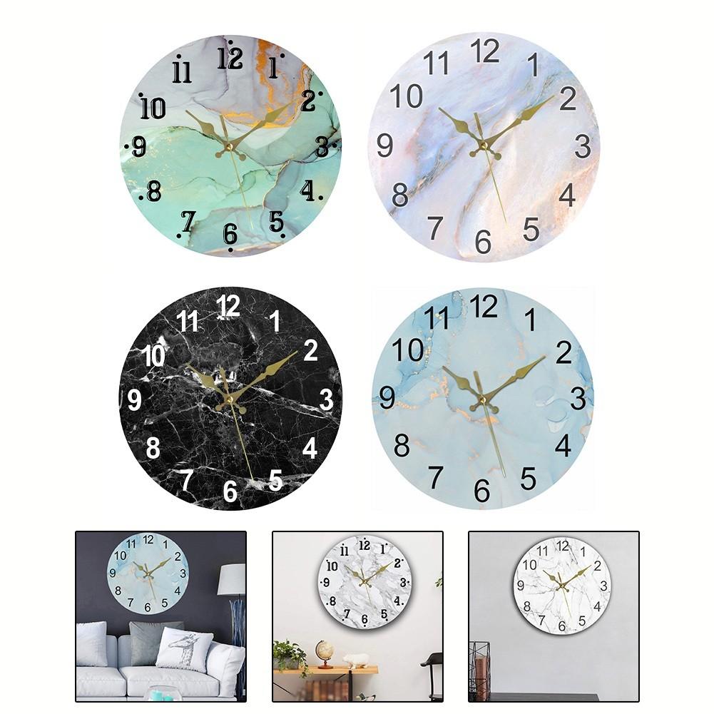 12-дюймовые настенные часы с мраморной текстурой, круглые настенные часы с мраморной текстурой, декор