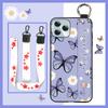 Soft Case Oil Painting Phone Case For Blackview A95 Dirt-resistant Anti-dust Anti-knock Lanyard Flower Kickstand Durable