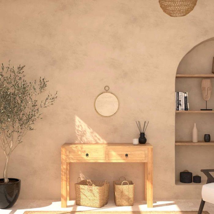 Miroir rond "Carolina" rotin diamètre 38 cm Atmosphera