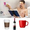 Multi-Functional Wall-Mounted Bath Bathtub Bathroom Silicone Shower Wine Glass Beer Cans Bottle Drink Cup Holder