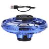 Mini Drone LED 360 Degrees Rotating Flying Toy Decompression Induction Flying ToyBlue