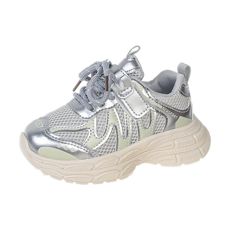 Kids Sneakers Mesh Breathable Boys Girls Running Shoes Thick Soft Sole Autumn New Children Casual Shoes Handsome Non-slip