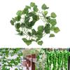 2.0M Artficial Vine Green Plants Leaf Hanging Decor Rattan Liana Wall Leaves