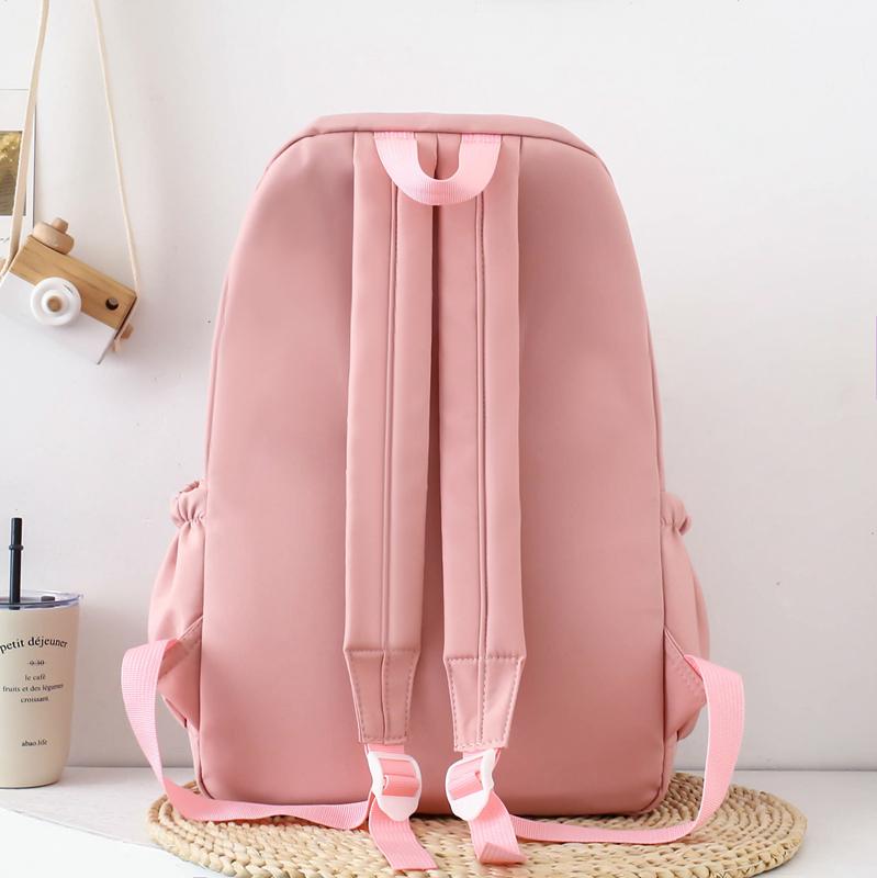 Five-Piece Backpack Set Student Schoolbag Waterproof Backpack Women's Nylon Backpack