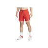 Solid Color Brand Logo Split High Waist Drawstring Casual Shorts Men Shorts Red DM4761-657