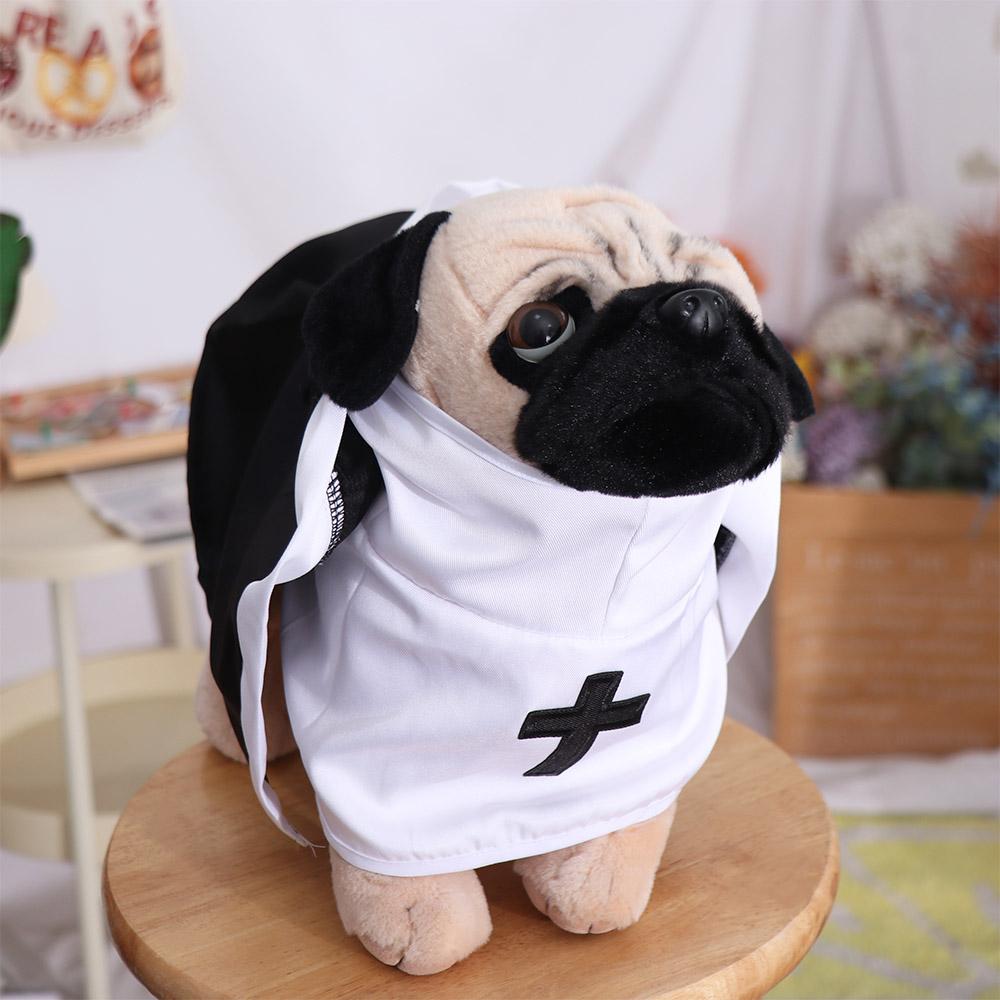Role Play Pet Nun Cloak Soft Cat Cosplay Costume Sets Pet Cat Halloween Costumes Photography Props