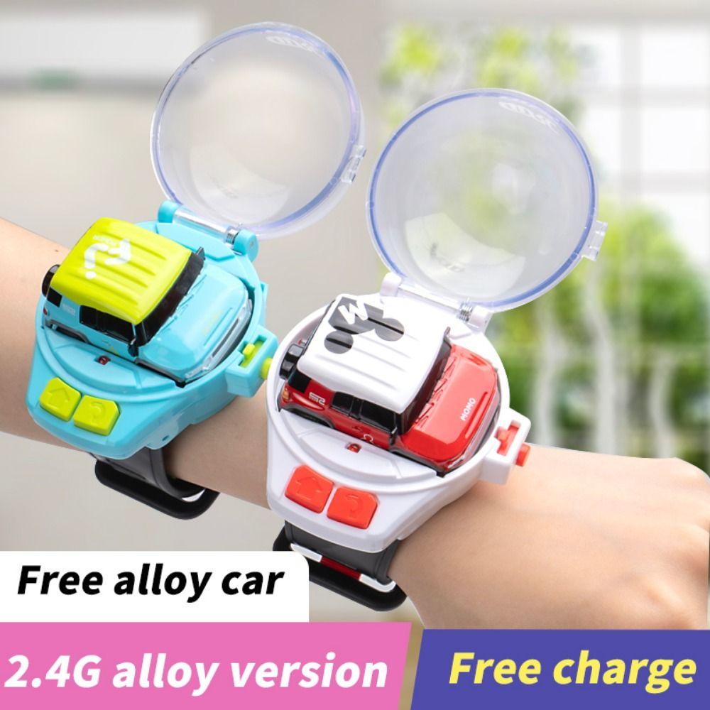 2.4 GHz Wireless Watch Car USB Charging Mini Zinc Zinc Alloy Racing Funny Toy RC Car Boys Girls