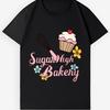 Графическая футболка 'Sugar High Bakery' | Хлопковая футболка унисекс для любителей выпечки