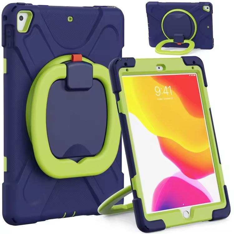 Shockproof Silicone Case with Stand Holder, Hand Strap & Adsorbed Pencil Slot case for iPad 10.2 (2019/2020/2021) Bulk