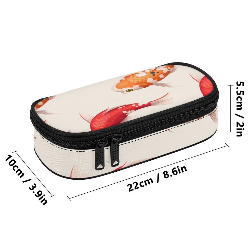 Pencil Pouch Secure Zipper Spacious Storage 300D Polyester with Pen Slot Board Mesh Pocket and Large Storage Section for Students
