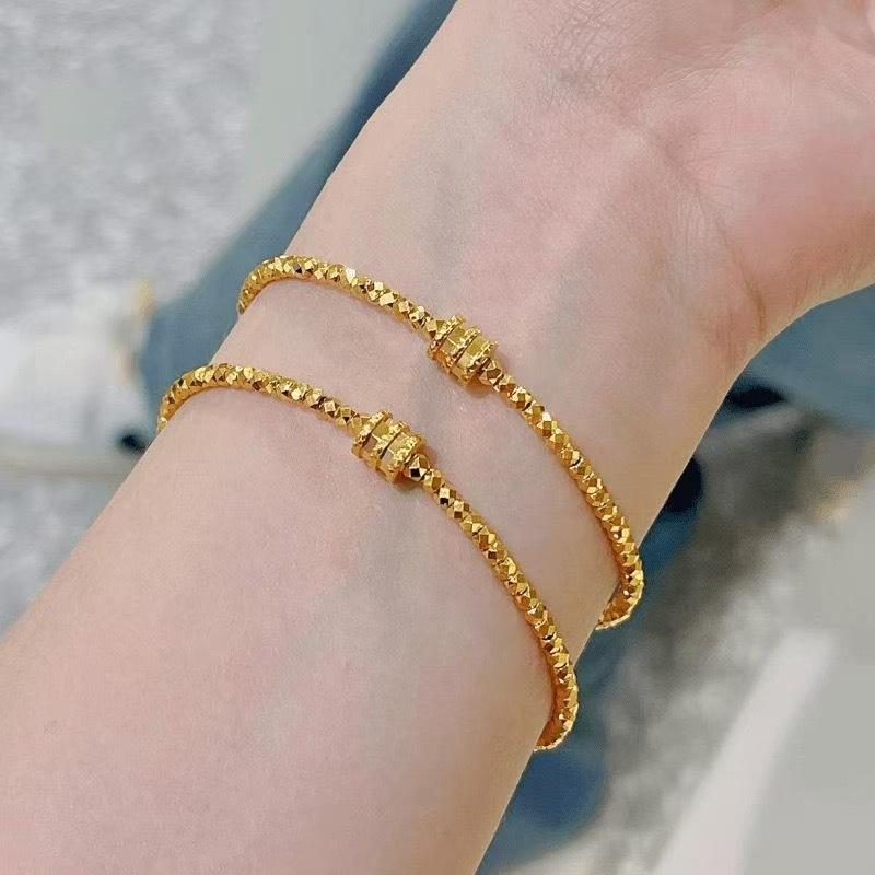 2026 Yellow Gold Bouncy Bead Small Waist Bracelet Women's Light Luxury Niche Premium Bracelet