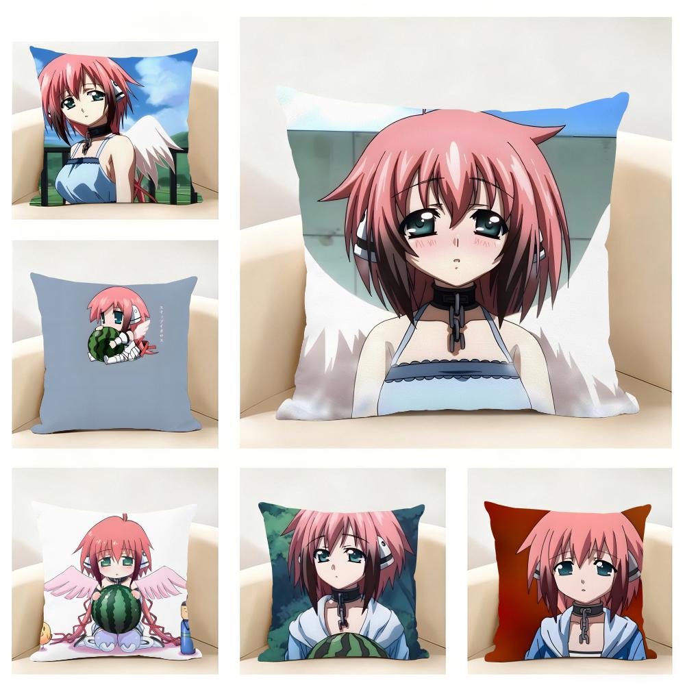 Comedy Anime SSora no Otoshimono Cushion Cover Linen Pillowcase Soft for Sofa Bed Home Room Decor
