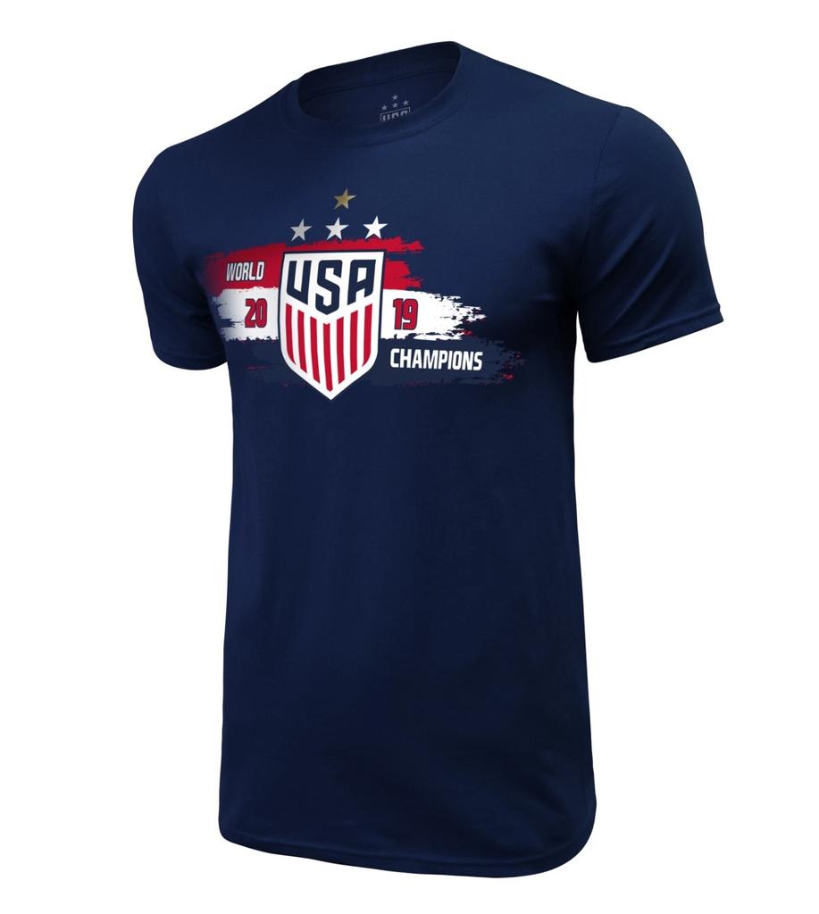 Icon Sports США. Футбольная федерация Логотип USWNT Взрослая футболка Темно-синий Логотип 2019