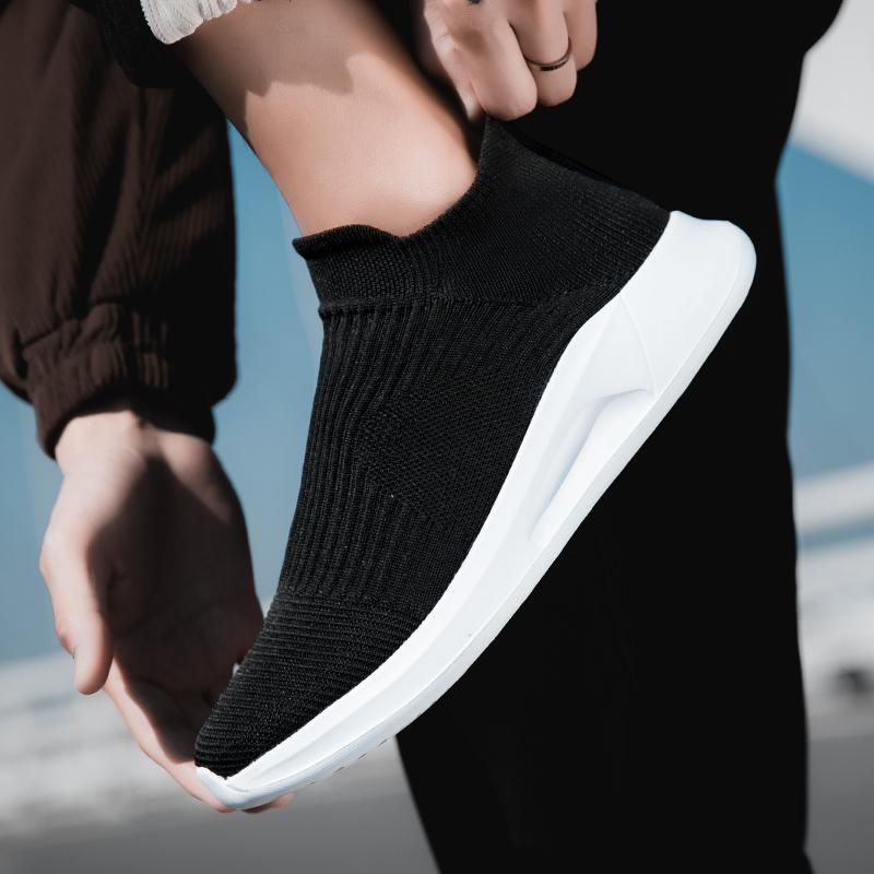 Fashion 2024 Spring Autumn New Mesh Casual Shoes Outdoor Thick Sole Fashion Socks Shoes Men's Sports Vulcanized Shoes Tenis Masculino