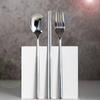 Raonnuri Simple Line Spoon + Fork 2 Set, Spoon 2p + Chopsticks 2p + Dinner Fork 2p, Korean Popular Tableware