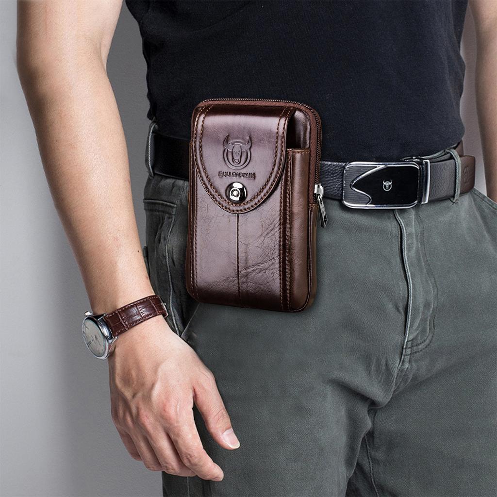Мужская кожаная поясная сумка, поясная сумка, поясная сумка, чехол для телефона с петлей для ремня