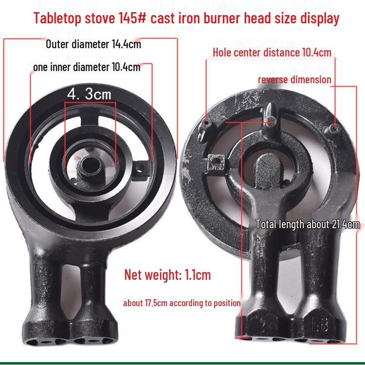 Набор чугунных головок горелок, рассекателей пламени и крышек для газовой плиты