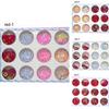 12 Jars/1 Box Shiny Sweet Pattern Manicure Nail Art Eye Make-up Sequin DIY Tool