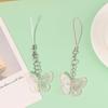 1PC Sweet Cool Colorful Butterfly Charm Mobile Phone Chain Lanyard Cell Phone Strap Keychain Bags Pendant Decor