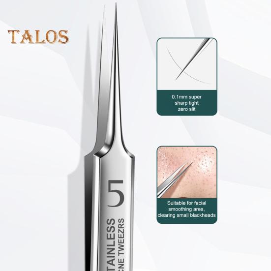 Набор из 8 инструментов для удаления черных точек с ящиком для хранения, нержавеющая сталь, двойной наконечник, экстрактор для удаления комедонов, акне, носа, лица, косметический инструмент