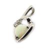 Les Trésors De Lily [E8674] - Artisan Silver Pendant 'Goddess Opal' Silver White (rhodium-plated) - 17x10 Mm
