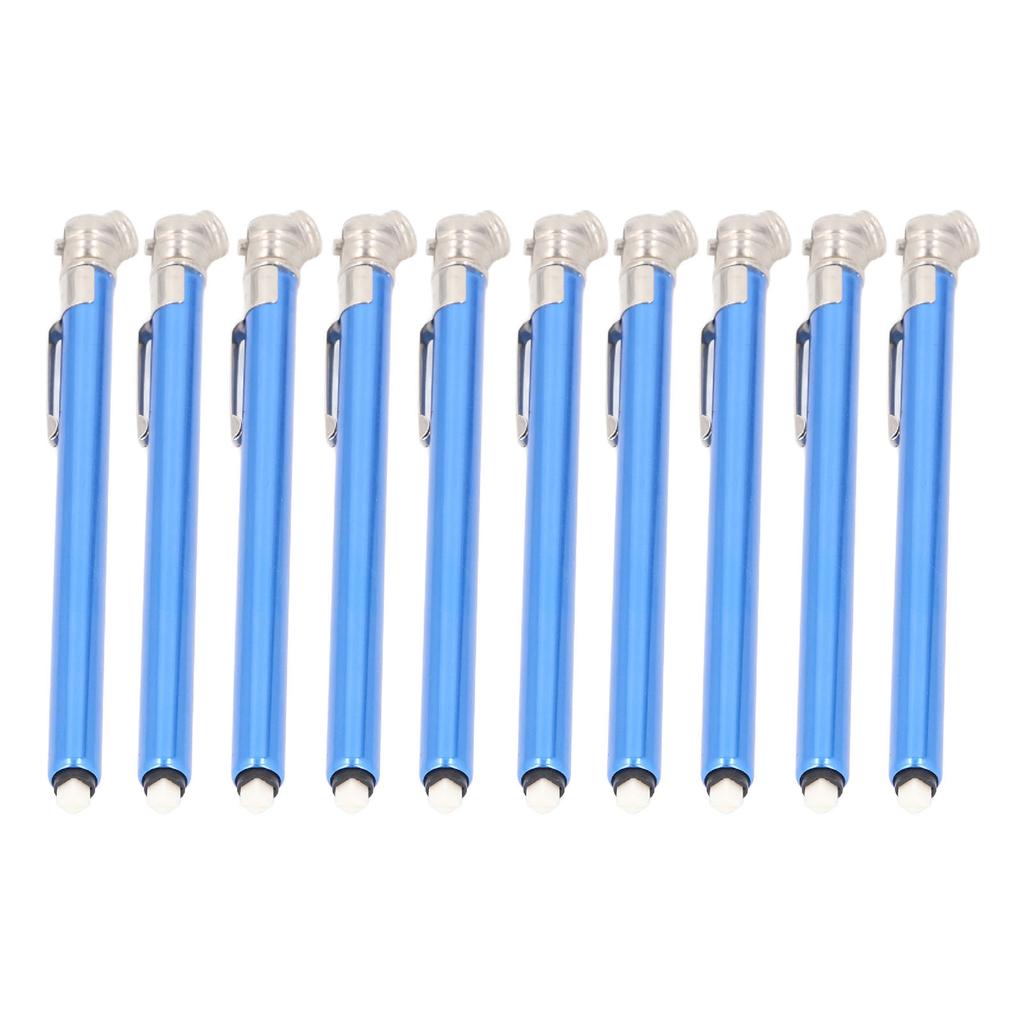 10 шт., карандашный манометр для шин, 3 диапазона, 4 сторонние шкалы, прибор для проверки давления в шинах для автомобилей и велосипедов