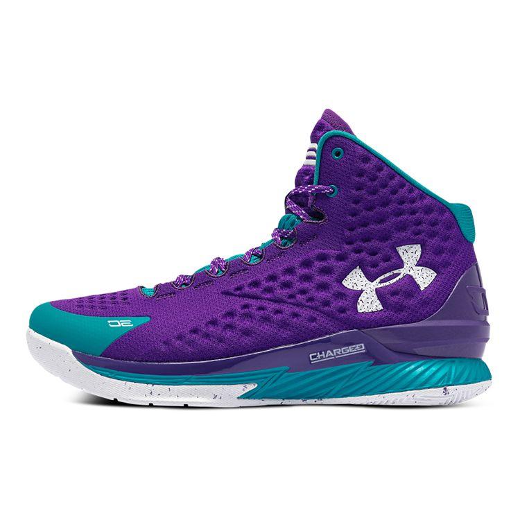 Under Armour Curry 1 Retro Father To Son 2022 Men Sneakers Purple Pride Bold-Aqua 3026075-500