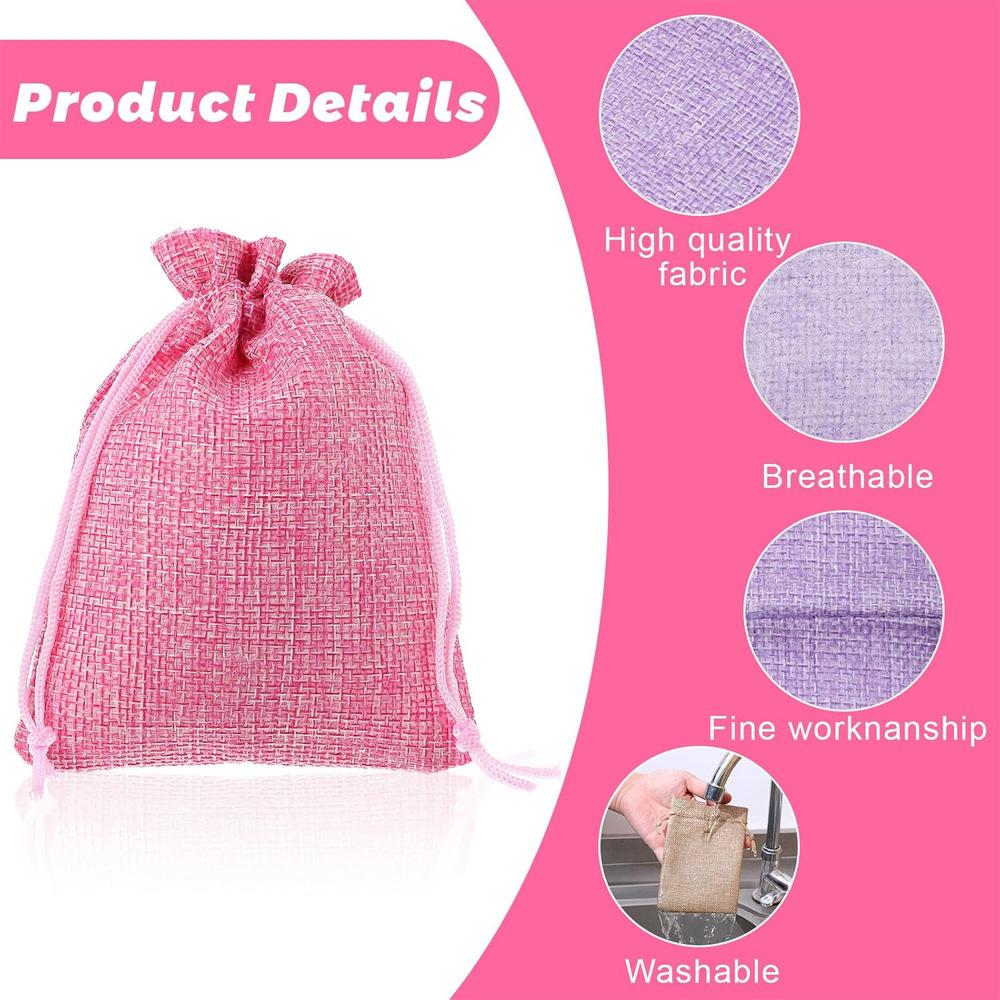 15 шт. Льняные мешочки на шнурке, подарочные мешочки, мешочки для конфет и украшений, свадебные упаковочные мешочки, мешочки на шнурке