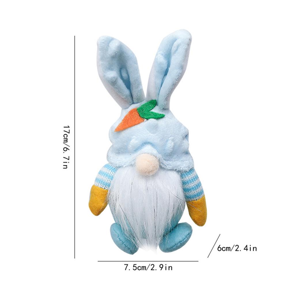 2PCS Easter Day Decorations Toy Ornaments Rudolph Faceless Doll Rudolph Toy Plush Toy Easter Gift For Boys And Girls