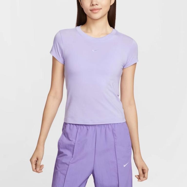 New Nike T Shirts Women's Purple FV5509-533
