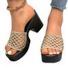 2025 Hot Sale Ladies Shoes Open Toe Women's Slippers Fashion Outdoor Plus Size Summer Casual Best Seller Comfortable High Heels