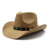 Cowboy Hat Papyrus Cowboy Hat European And American Men'S Women'S Western Top Hat Summer Sun Hat