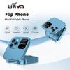 I16 PRO Foldable Mini Mobile Phone 2G Dual SIM Card Speed Dial Magic Voice 1.77''Screen 3.5mm Jack Flip Cellphone Type-C