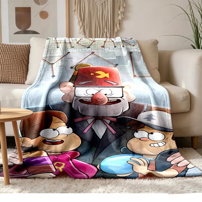 Gravity Falls Soft and comfortable flannel Suitable for sofas living rooms outdoor camping travel and also makes a great anniversary gif
