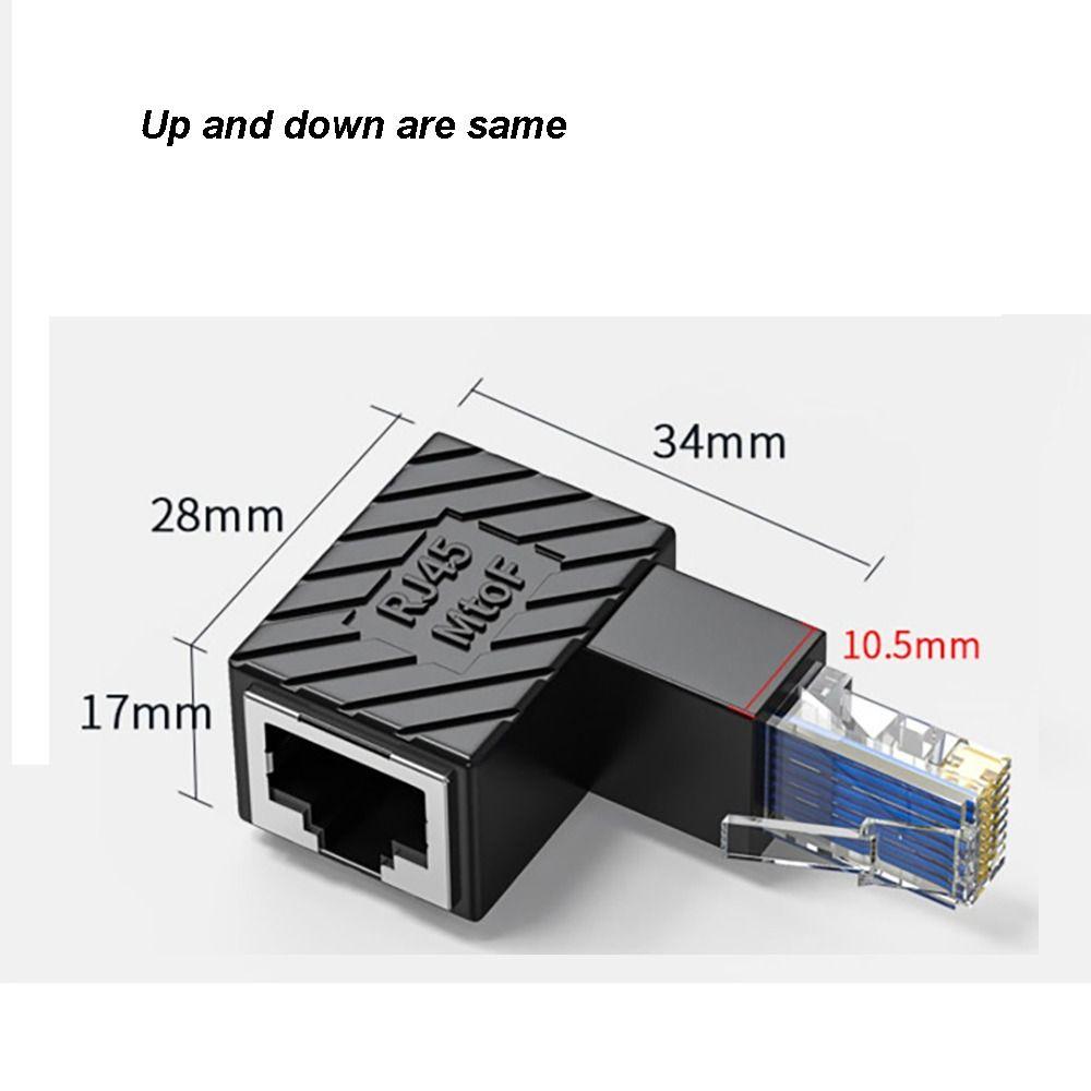 90 Degree Network Cable Connector LAN Extension Adapter for Cat5 Cat6 LAN Ethernet Network Cable