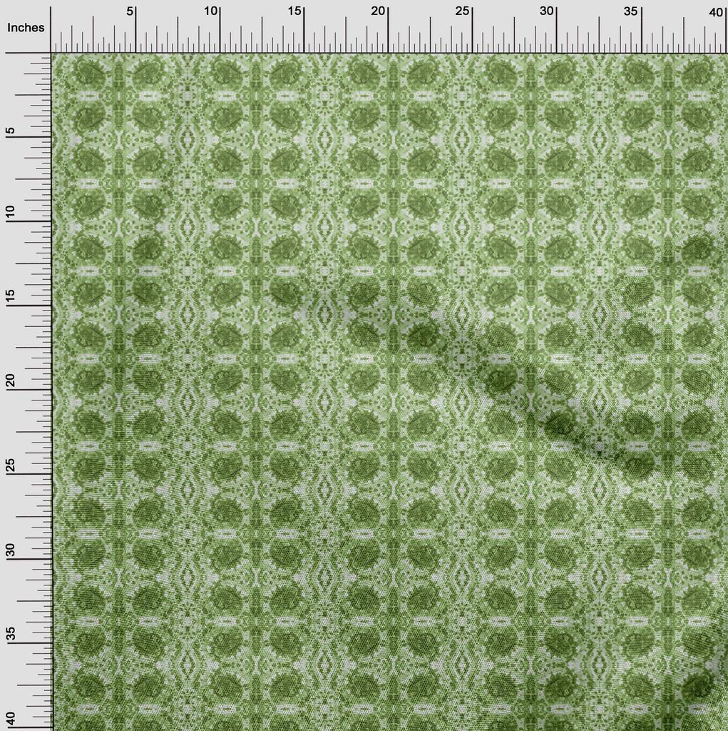 oneOone Cotton Flex Green Fabric Asian-Tie & Dye- Texture Sewing Fabric By The Yard Printed Diy Clothing Sewing Supplies 40 Inch