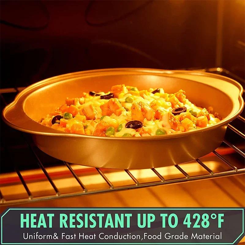 Круглая форма для торта 9 дюймов Форма для чизкейка Углеродистая сталь Антипригарная Форма для пирога Пиццы Противень Духовка Тост Форма для бисквита Формы для выпечки